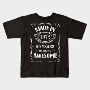 Made in 1972 50 years of being awesome Kids T-Shirt